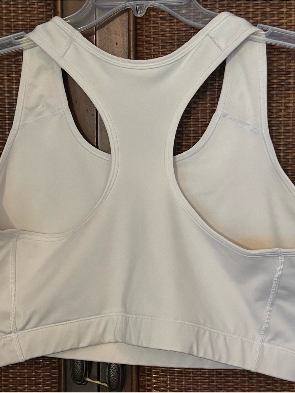 SET OF 2 | 2XL Nike Women’s White Dri-FIT Sports Bra - Supportive Racerback - Picture 5 of 9